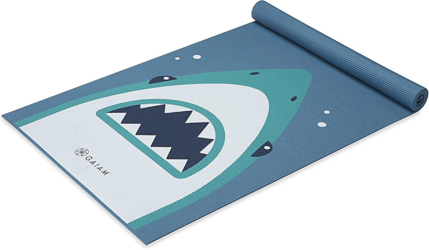 Kids Yoga Mat Exercise Mat, Yoga for Kids with Fun Prints - Playtime for Babies, Active & Calm Toddlers and Young Children