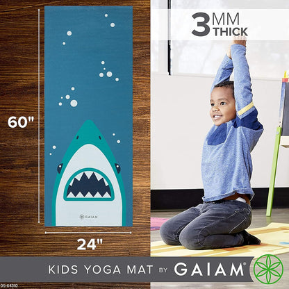 Kids Yoga Mat Exercise Mat, Yoga for Kids with Fun Prints - Playtime for Babies, Active & Calm Toddlers and Young Children