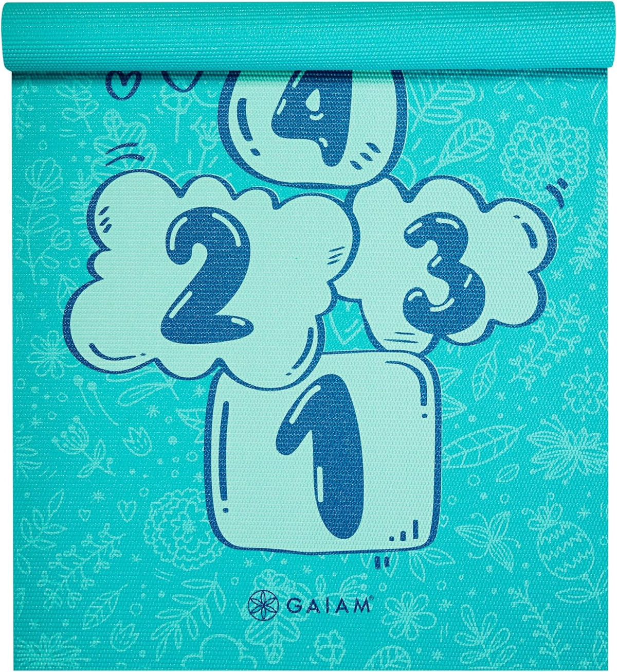 Kids Yoga Mat Exercise Mat, Yoga for Kids with Fun Prints - Playtime for Babies, Active & Calm Toddlers and Young Children