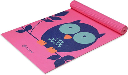 Kids Yoga Mat Exercise Mat, Yoga for Kids with Fun Prints - Playtime for Babies, Active & Calm Toddlers and Young Children