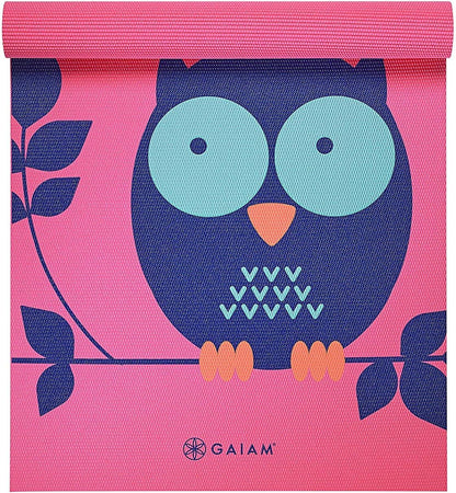 Kids Yoga Mat Exercise Mat, Yoga for Kids with Fun Prints - Playtime for Babies, Active & Calm Toddlers and Young Children