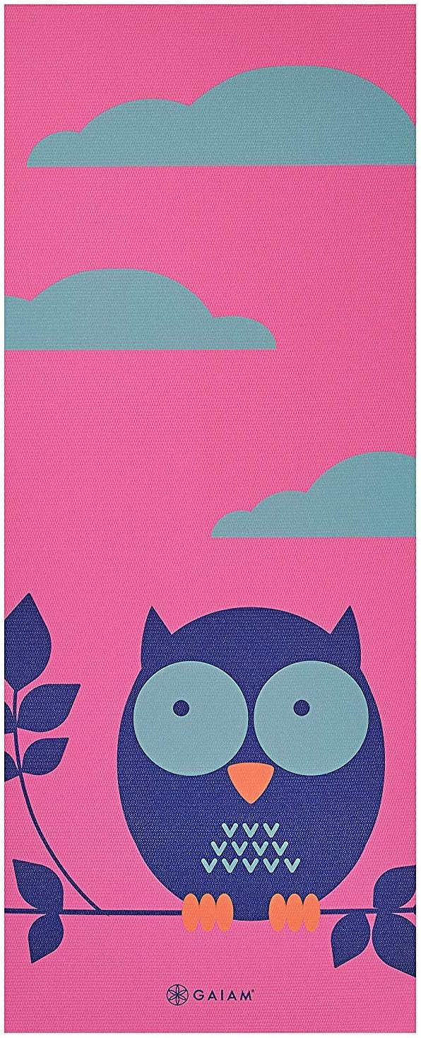 Kids Yoga Mat Exercise Mat, Yoga for Kids with Fun Prints - Playtime for Babies, Active & Calm Toddlers and Young Children