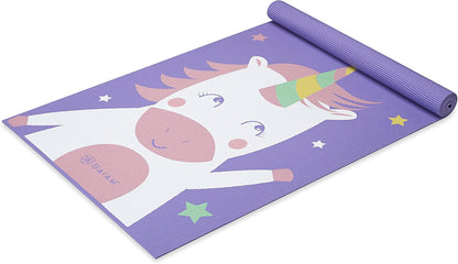 Kids Yoga Mat Exercise Mat, Yoga for Kids with Fun Prints - Playtime for Babies, Active & Calm Toddlers and Young Children