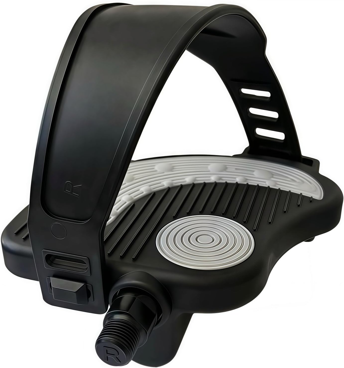 Pro-Grade Exercise Bike Pedals with Adjustable Straps - 9/16" & 1/2" Spindle for Indoor Peloton/Schwinn/Spin Bikes | Heavy-Duty PP Plastic & PVC Straps + 500lb Capacity