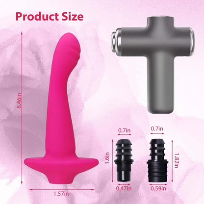 Massage Gun Attachment Pink, Portable Massage Gun Head Accessories for Handheld Electric Body Muscle Massager, Theragun Attachments, Deep Tissue for Relieve and Stimulation