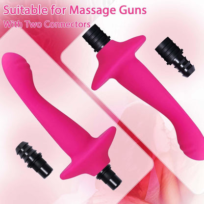 Massage Gun Attachment Pink, Portable Massage Gun Head Accessories for Handheld Electric Body Muscle Massager, Theragun Attachments, Deep Tissue for Relieve and Stimulation