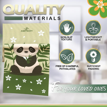 Kids Yoga Mat Set - Comfortable Dinosaur Kid Yoga Mat Boy with 12 Yoga Cards, Storage Bag, Beige Play Mat Thick for Gymnastics Mat, Exercise Mat, No-Toxic and Non-Slip for Ages 3-12