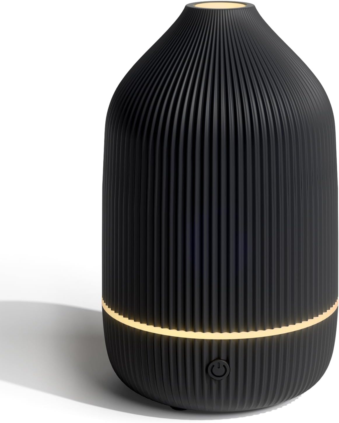Essential Oil Diffuser, 100ml Aromatherapy Diffuser, Mini Ultrasonic Diffuser for Essential Oil, Home, Office, Cool Mist Humidifier with 7 Led Light, Auto Shut-Off, White