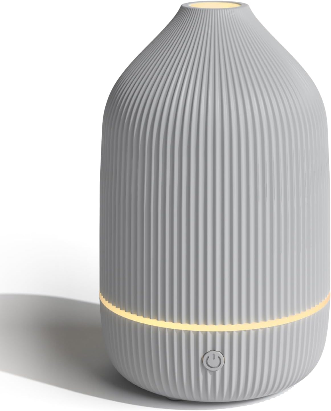Essential Oil Diffuser, 100ml Aromatherapy Diffuser, Mini Ultrasonic Diffuser for Essential Oil, Home, Office, Cool Mist Humidifier with 7 Led Light, Auto Shut-Off, White