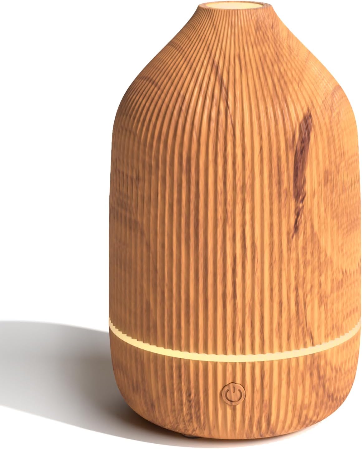 Essential Oil Diffuser, 100ml Aromatherapy Diffuser, Mini Ultrasonic Diffuser for Essential Oil, Home, Office, Cool Mist Humidifier with 7 Led Light, Auto Shut-Off, White