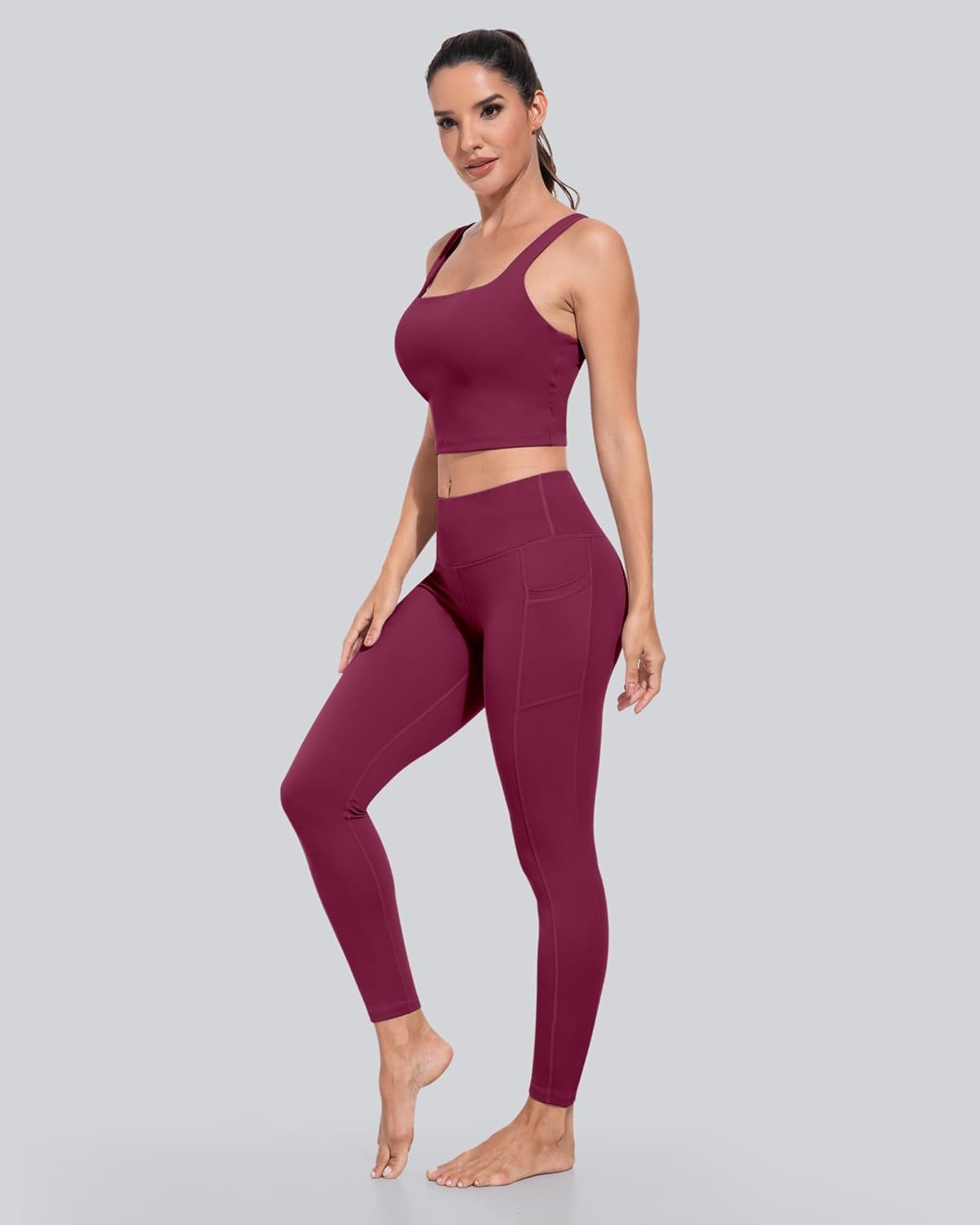 Leggings with Pockets for Women, High Waisted Tummy Control Workout Yoga Pants