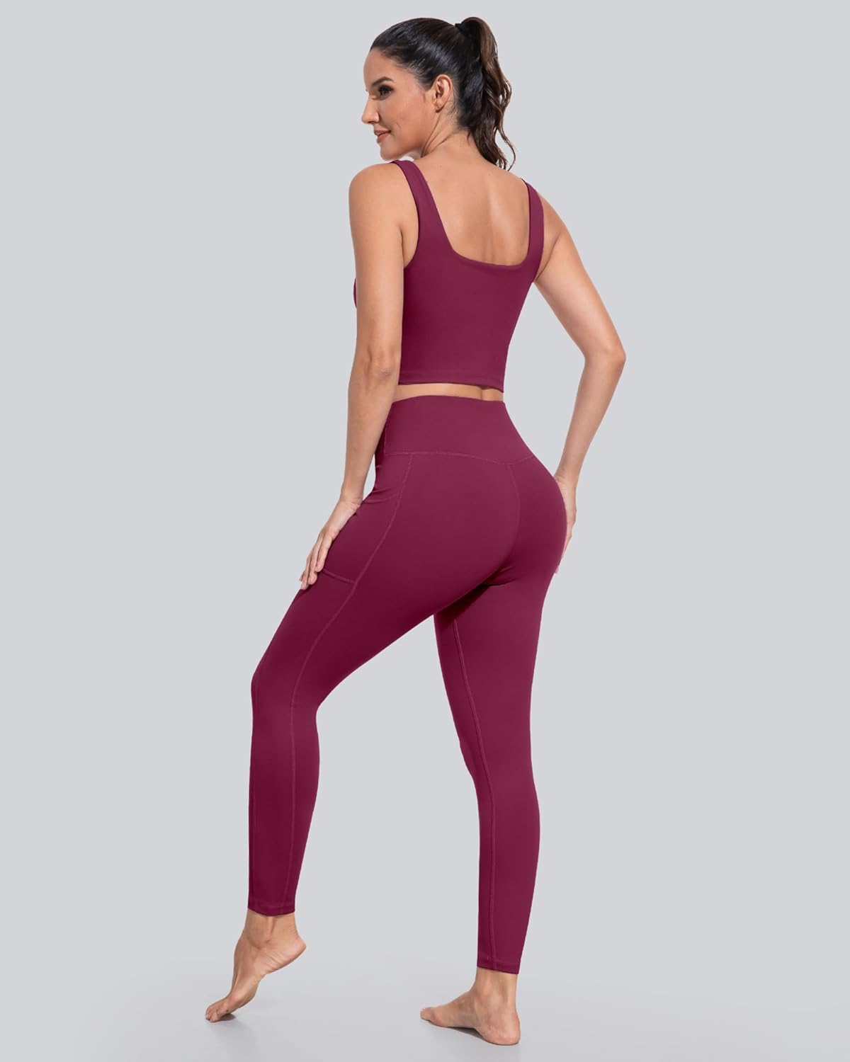 Leggings with Pockets for Women, High Waisted Tummy Control Workout Yoga Pants