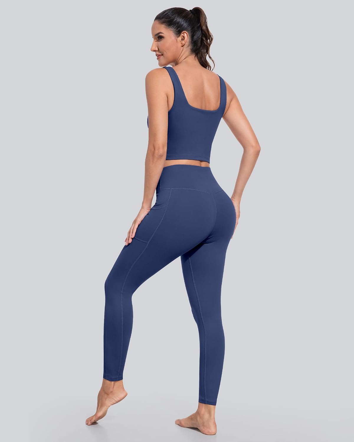 Leggings with Pockets for Women, High Waisted Tummy Control Workout Yoga Pants