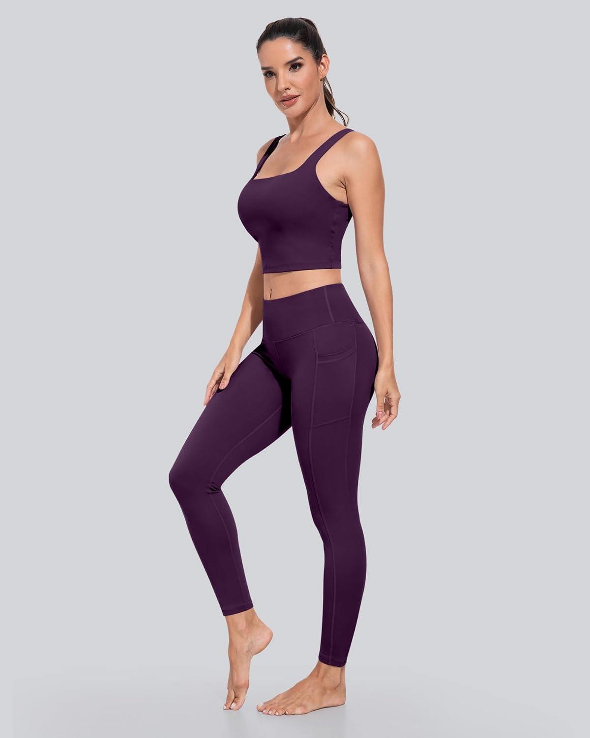 Leggings with Pockets for Women, High Waisted Tummy Control Workout Yoga Pants
