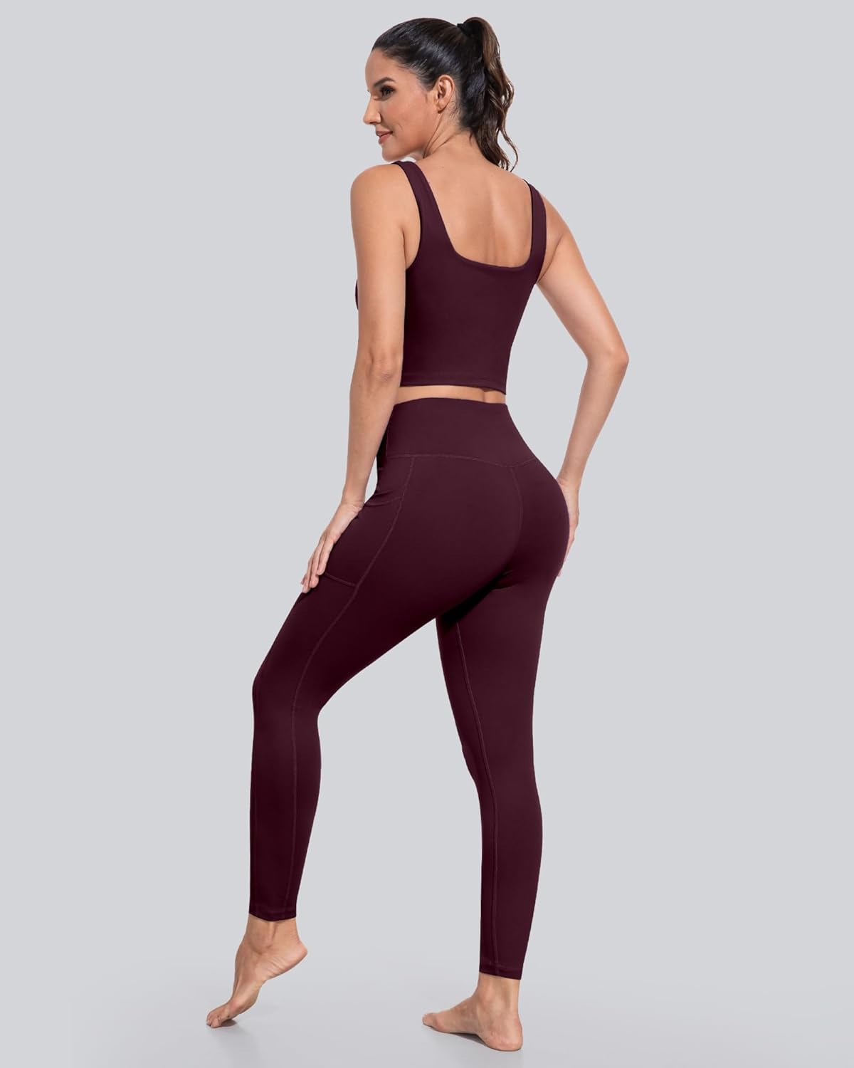 Leggings with Pockets for Women, High Waisted Tummy Control Workout Yoga Pants
