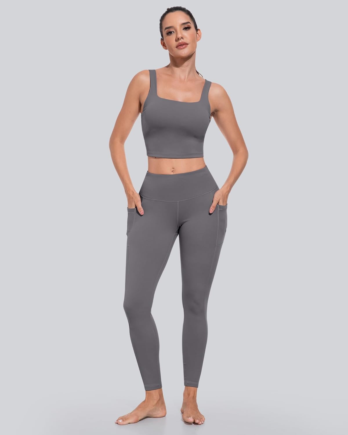 Leggings with Pockets for Women, High Waisted Tummy Control Workout Yoga Pants