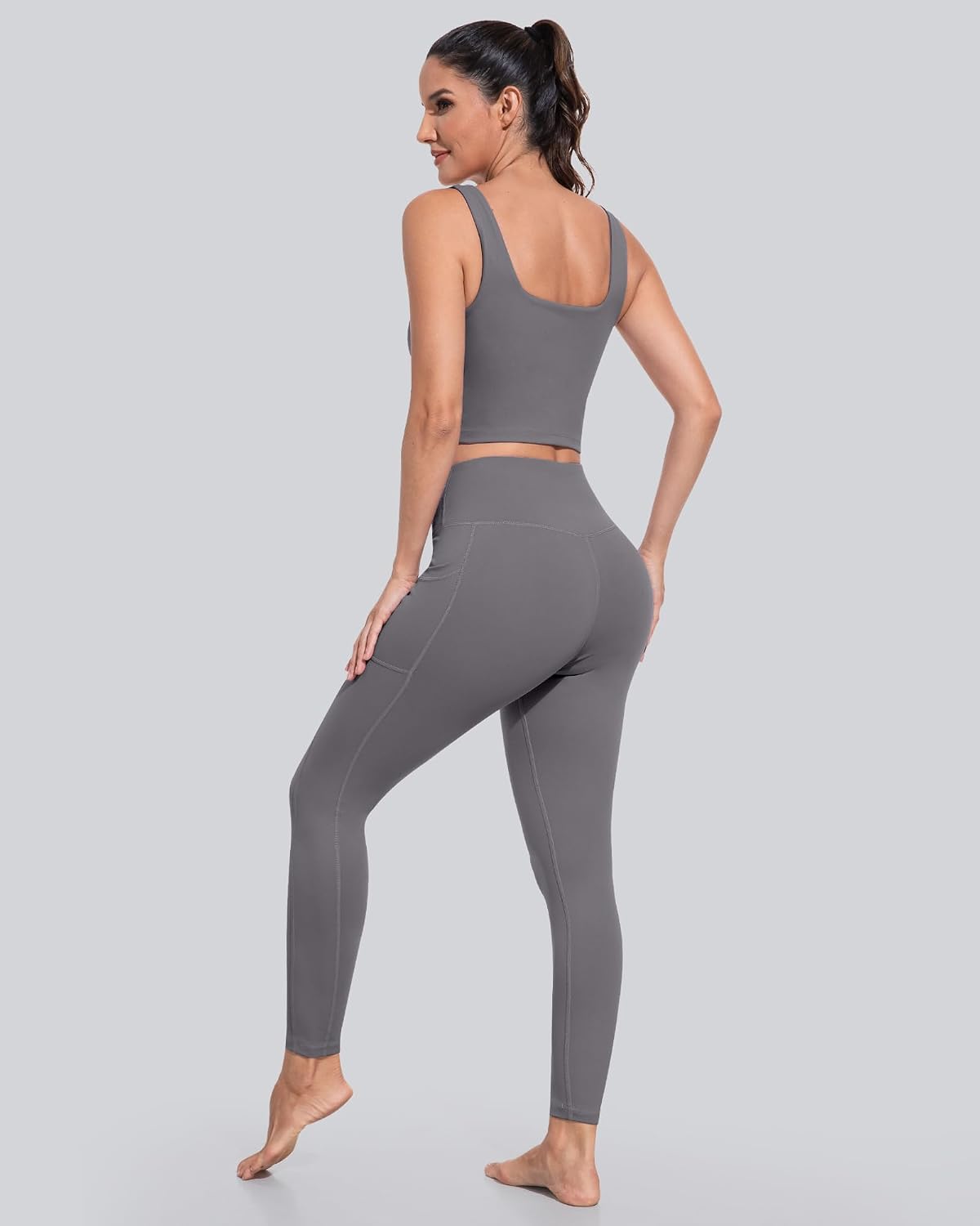 Leggings with Pockets for Women, High Waisted Tummy Control Workout Yoga Pants