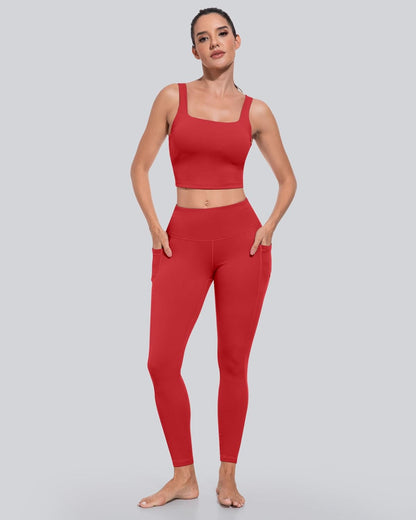 Leggings with Pockets for Women, High Waisted Tummy Control Workout Yoga Pants