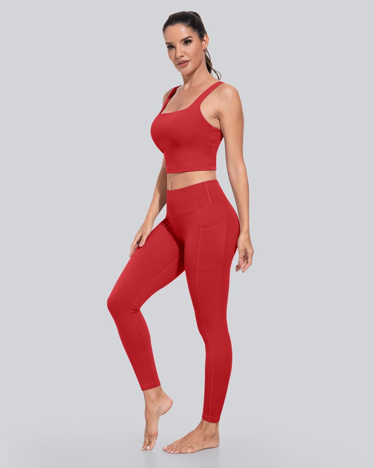 Leggings with Pockets for Women, High Waisted Tummy Control Workout Yoga Pants