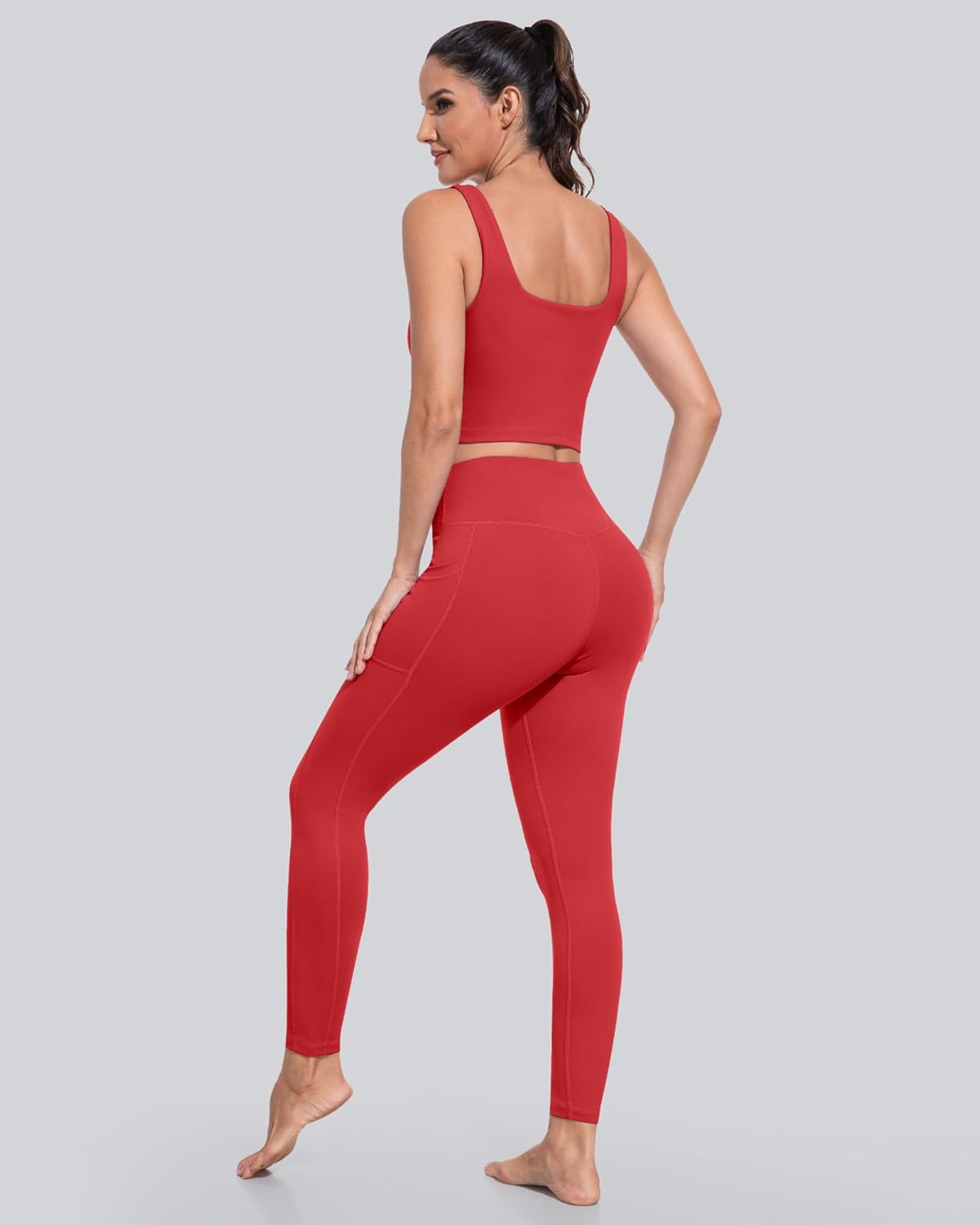 Leggings with Pockets for Women, High Waisted Tummy Control Workout Yoga Pants