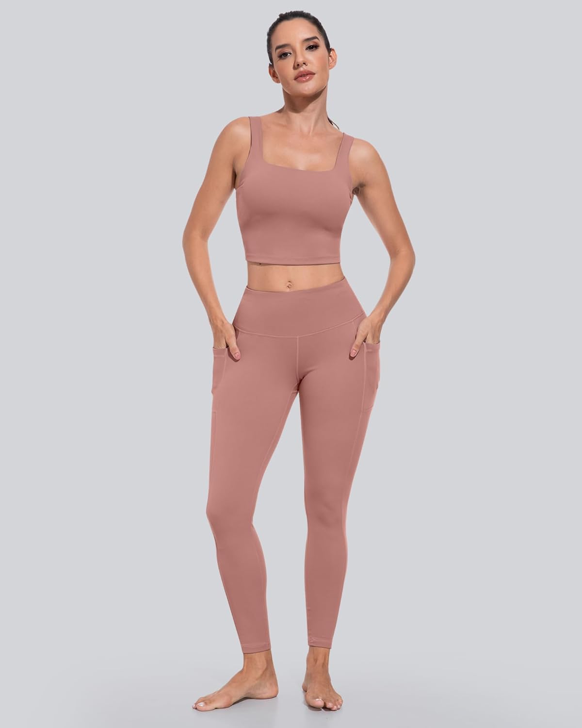 Leggings with Pockets for Women, High Waisted Tummy Control Workout Yoga Pants