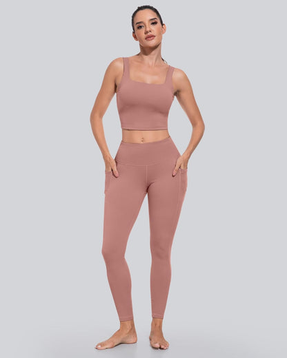 Leggings with Pockets for Women, High Waisted Tummy Control Workout Yoga Pants