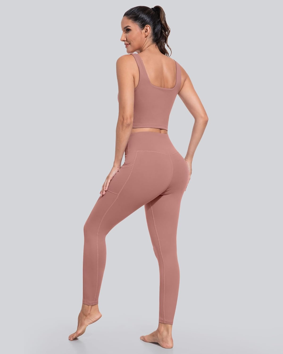 Leggings with Pockets for Women, High Waisted Tummy Control Workout Yoga Pants