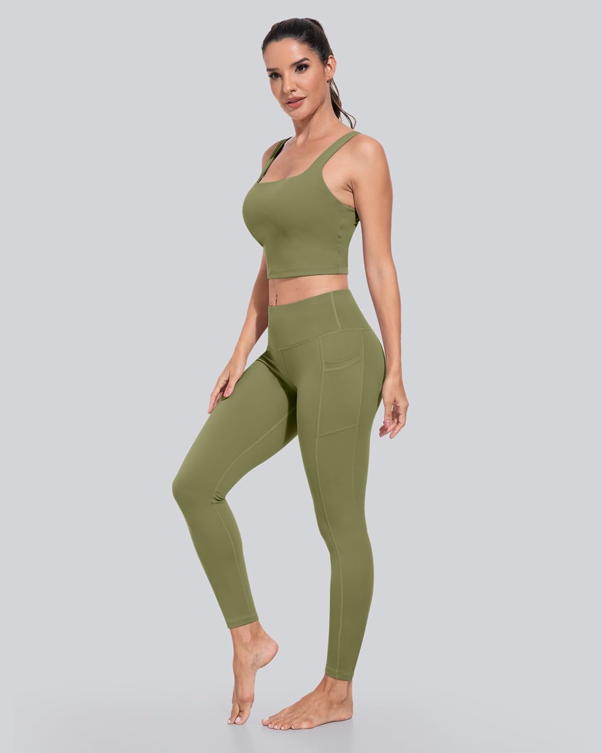 Leggings with Pockets for Women, High Waisted Tummy Control Workout Yoga Pants