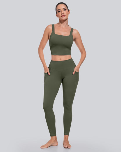 Leggings with Pockets for Women, High Waisted Tummy Control Workout Yoga Pants