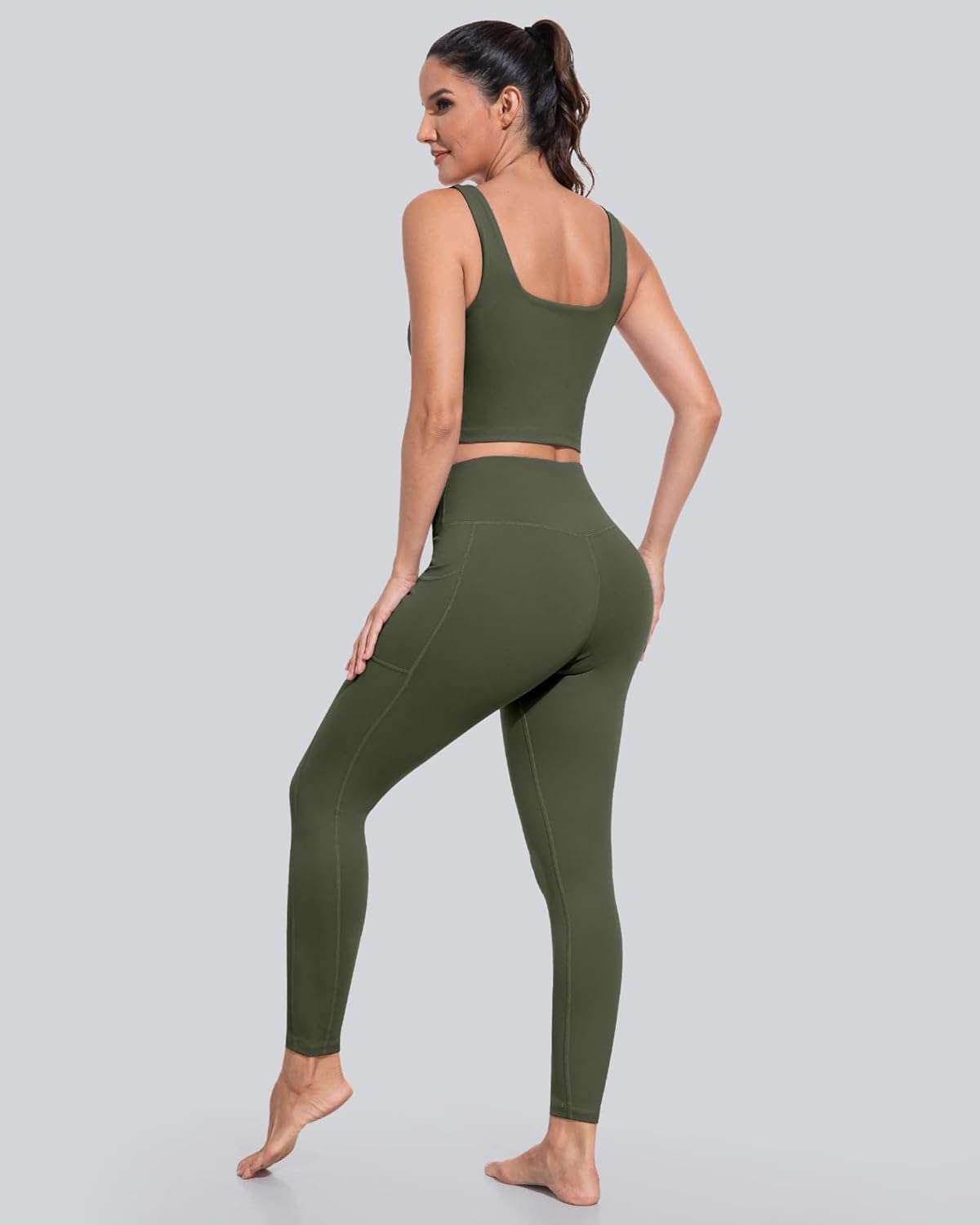 Leggings with Pockets for Women, High Waisted Tummy Control Workout Yoga Pants