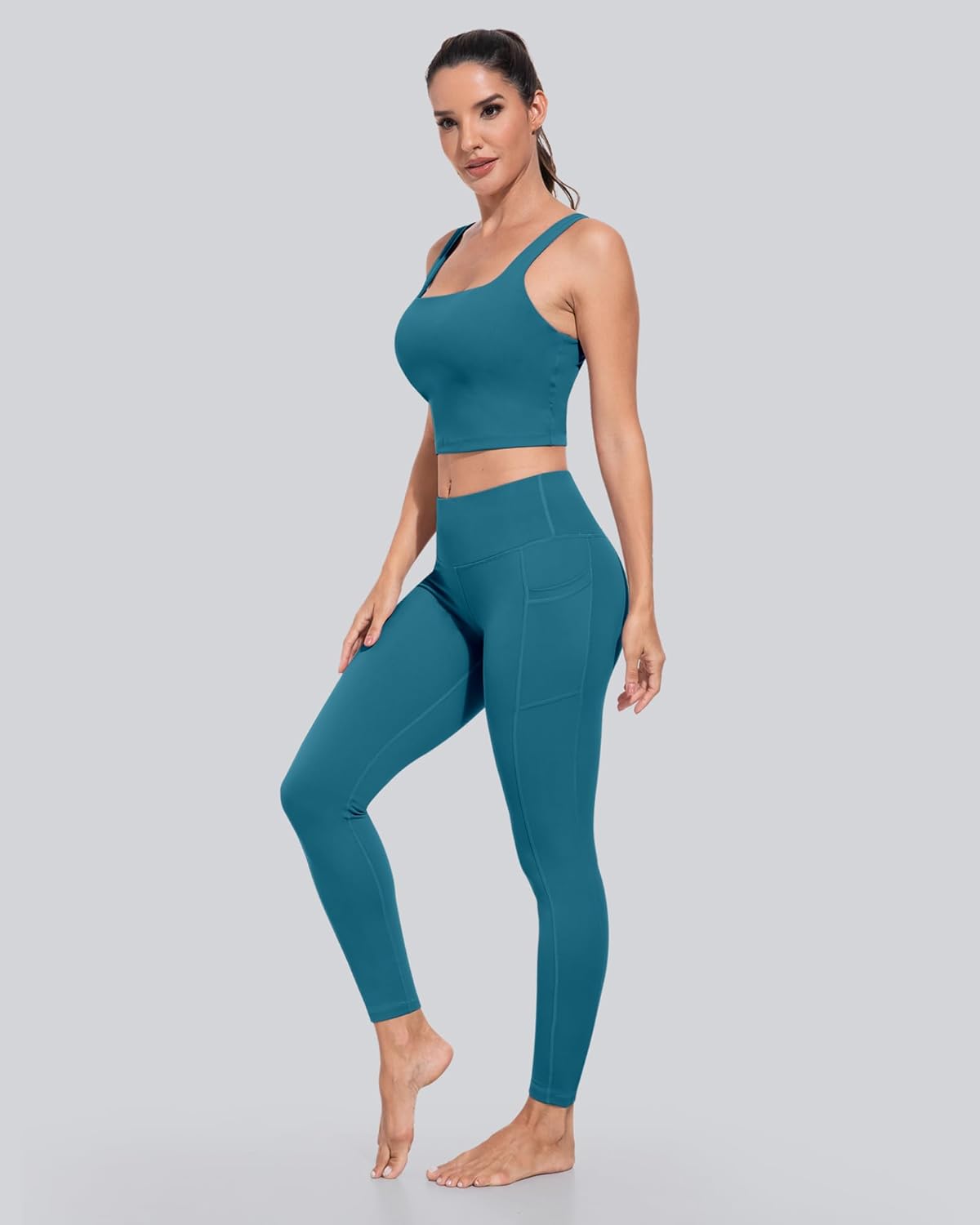 Leggings with Pockets for Women, High Waisted Tummy Control Workout Yoga Pants