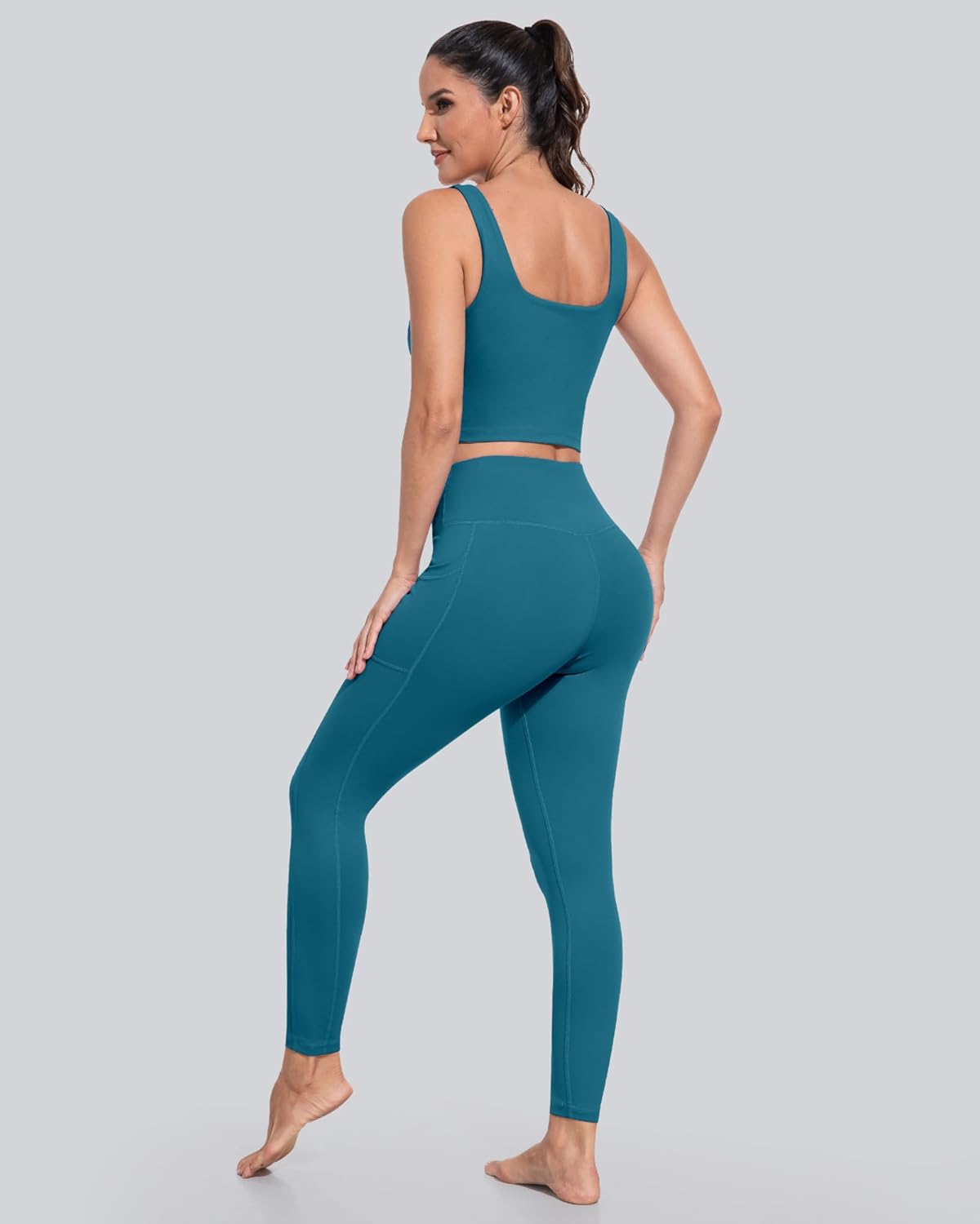 Leggings with Pockets for Women, High Waisted Tummy Control Workout Yoga Pants