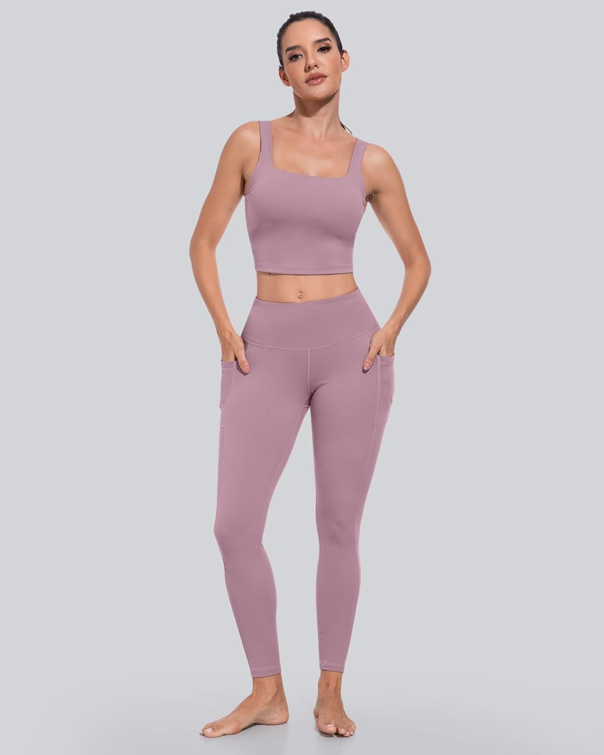Leggings with Pockets for Women, High Waisted Tummy Control Workout Yoga Pants