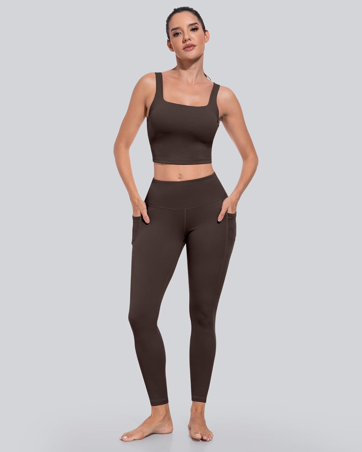 Leggings with Pockets for Women, High Waisted Tummy Control Workout Yoga Pants