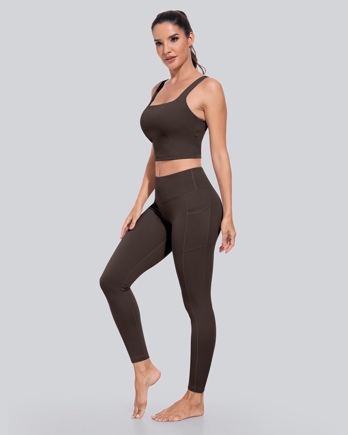Leggings with Pockets for Women, High Waisted Tummy Control Workout Yoga Pants