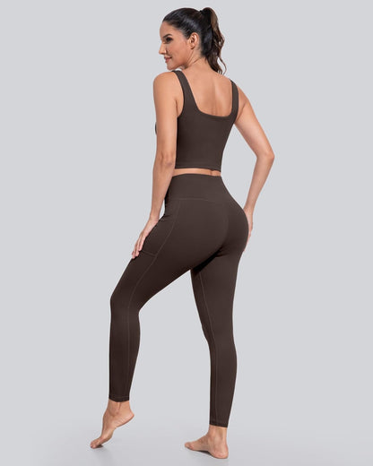 Leggings with Pockets for Women, High Waisted Tummy Control Workout Yoga Pants