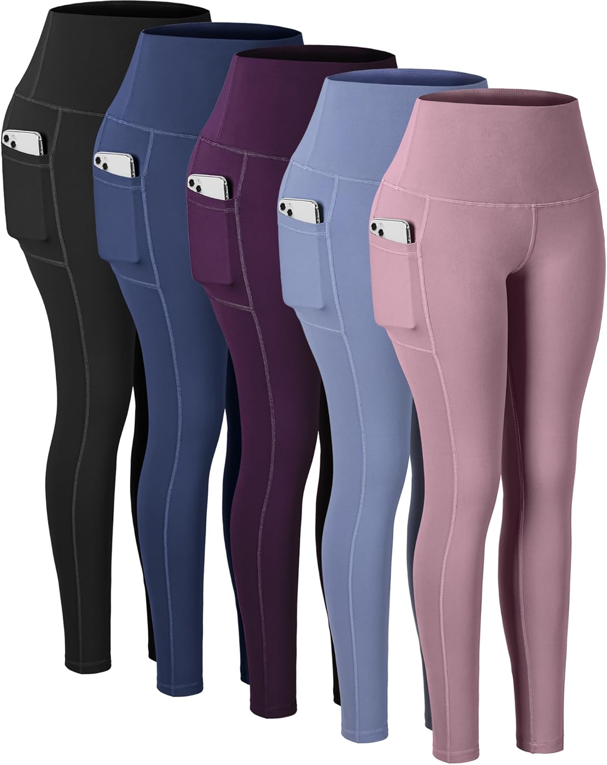 Leggings with Pockets for Women, High Waisted Tummy Control Workout Yoga Pants