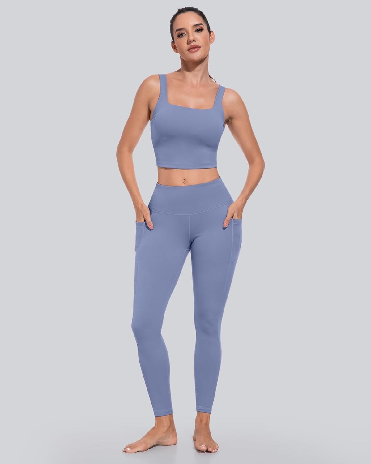Leggings with Pockets for Women, High Waisted Tummy Control Workout Yoga Pants