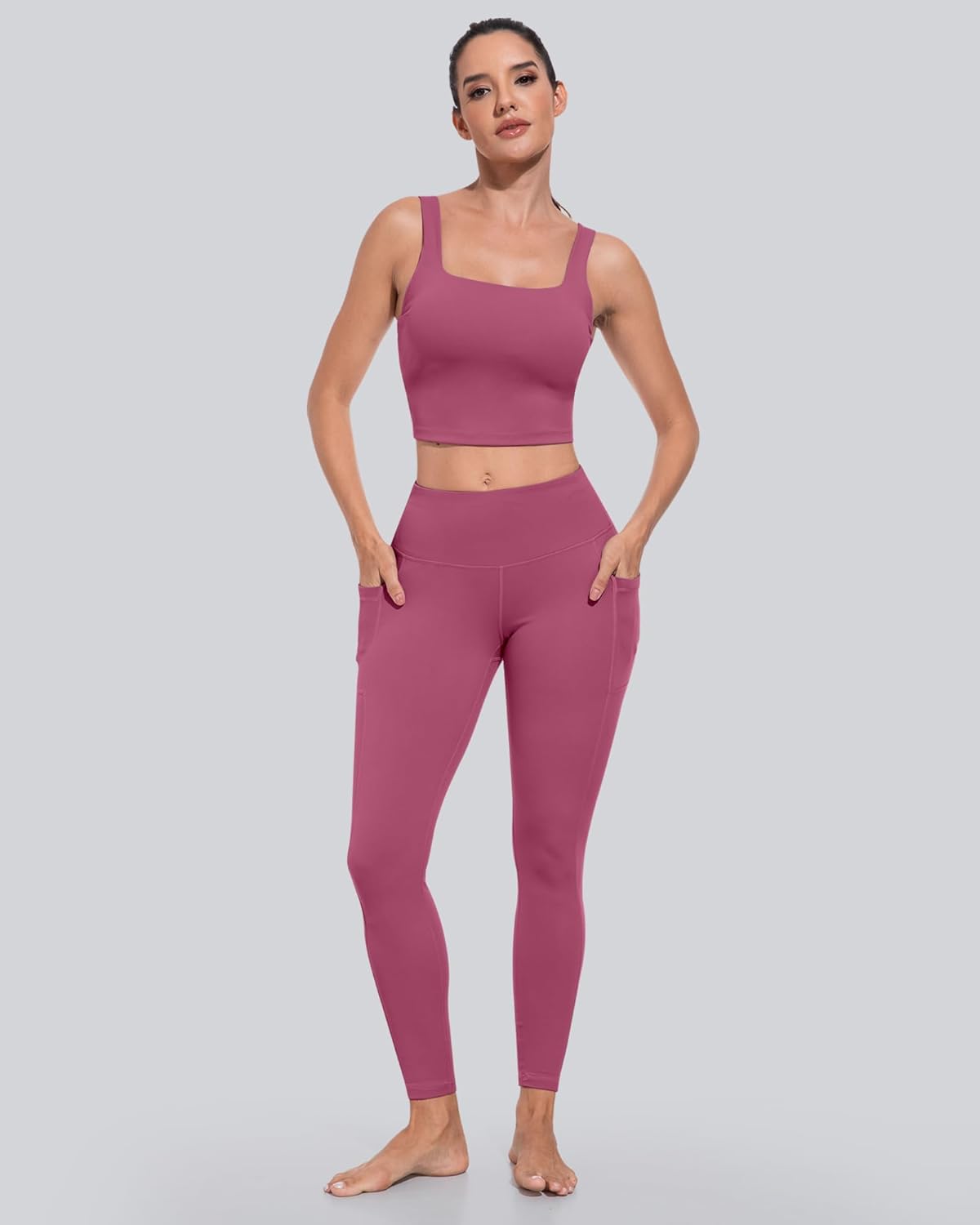 Leggings with Pockets for Women, High Waisted Tummy Control Workout Yoga Pants