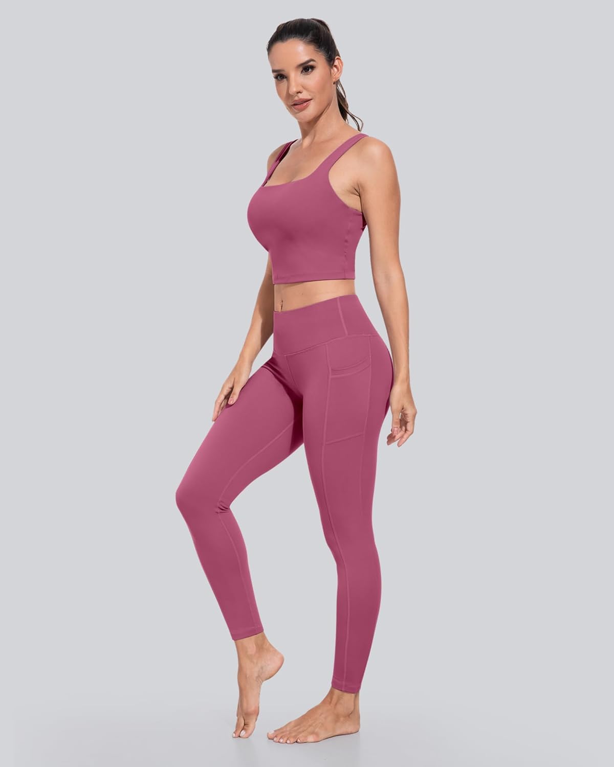 Leggings with Pockets for Women, High Waisted Tummy Control Workout Yoga Pants