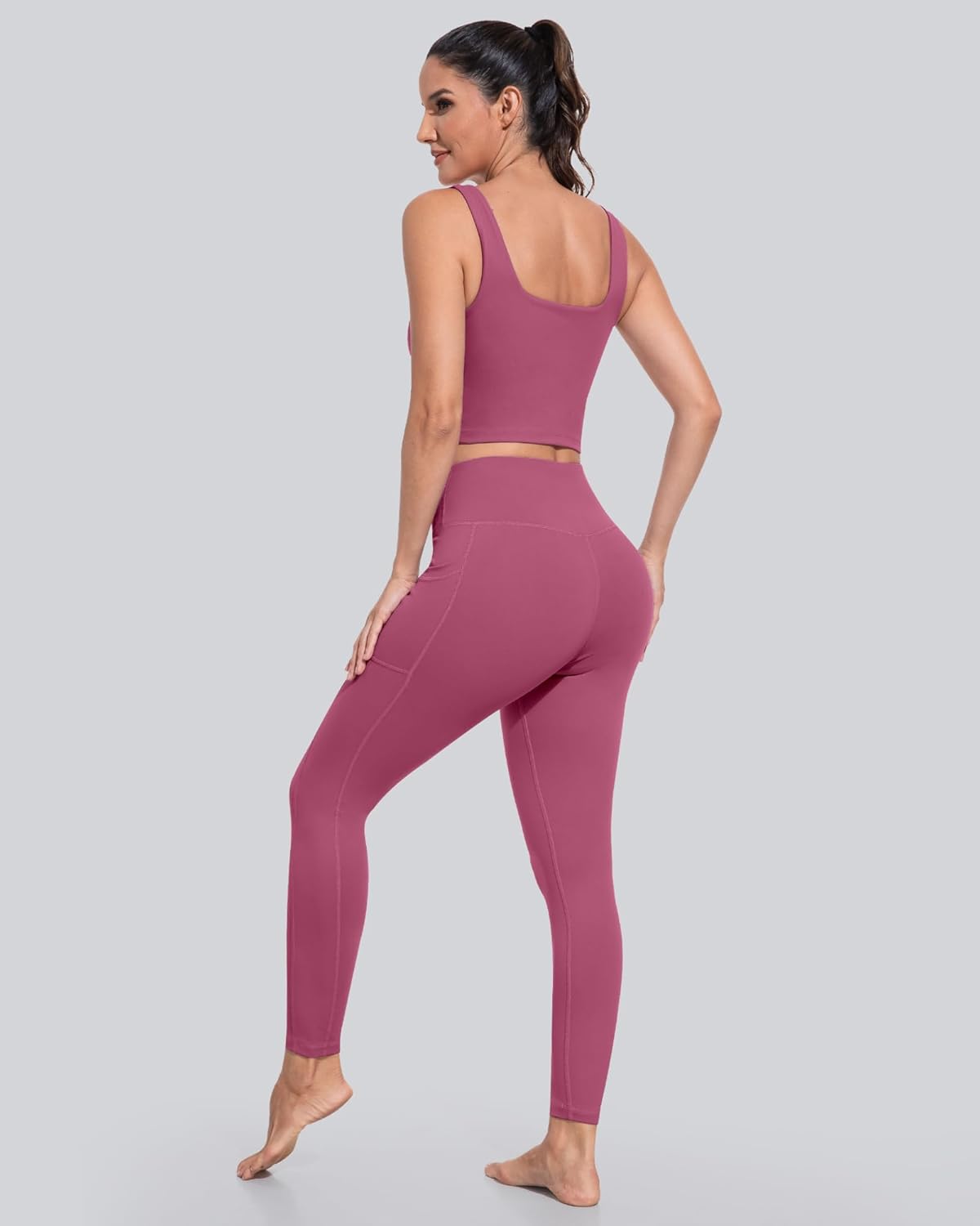 Leggings with Pockets for Women, High Waisted Tummy Control Workout Yoga Pants