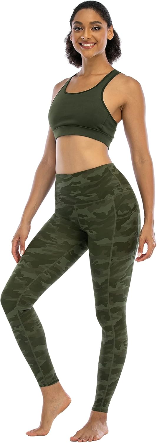 Leggings with Pockets for Women, High Waisted Tummy Control Workout Yoga Pants