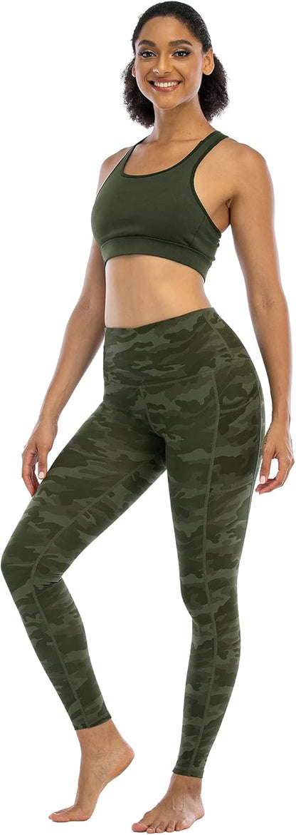 Leggings with Pockets for Women, High Waisted Tummy Control Workout Yoga Pants