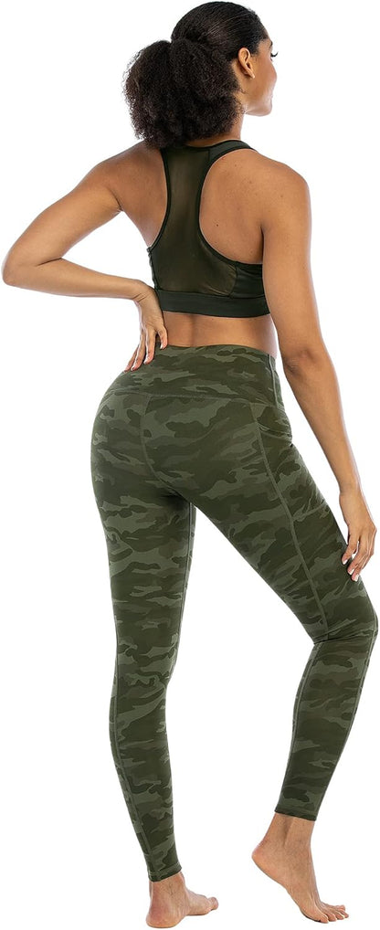 Leggings with Pockets for Women, High Waisted Tummy Control Workout Yoga Pants
