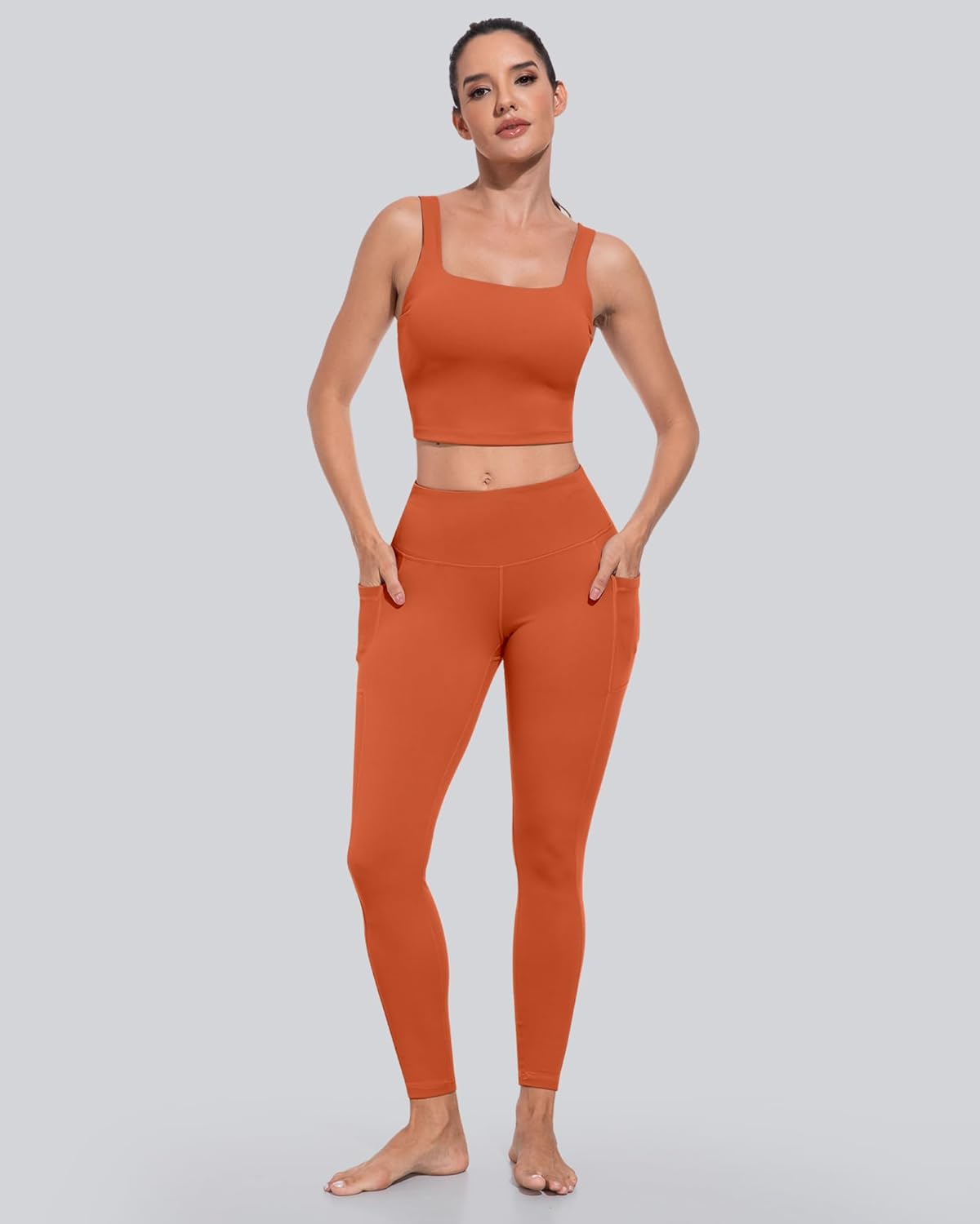 Leggings with Pockets for Women, High Waisted Tummy Control Workout Yoga Pants