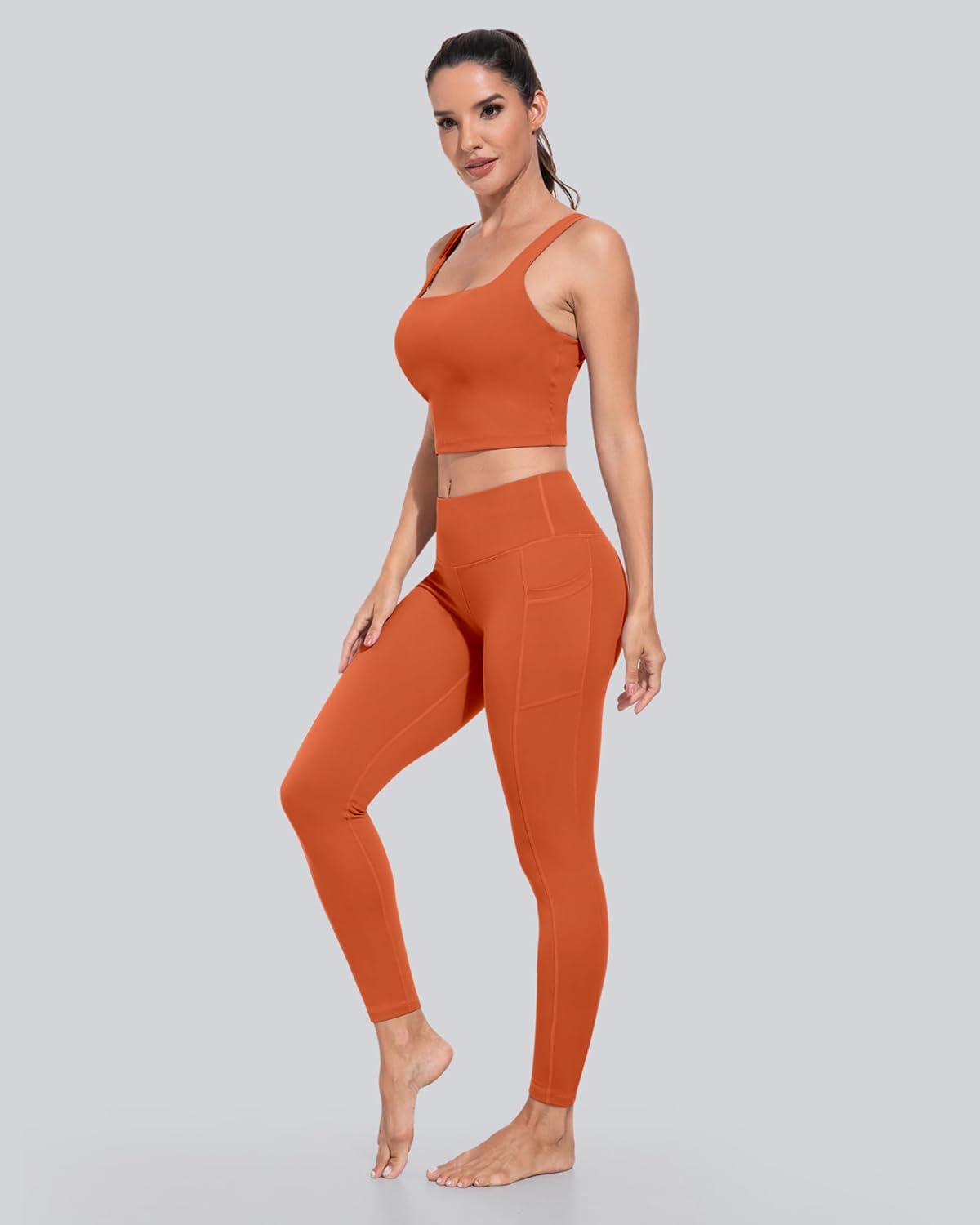 Leggings with Pockets for Women, High Waisted Tummy Control Workout Yoga Pants