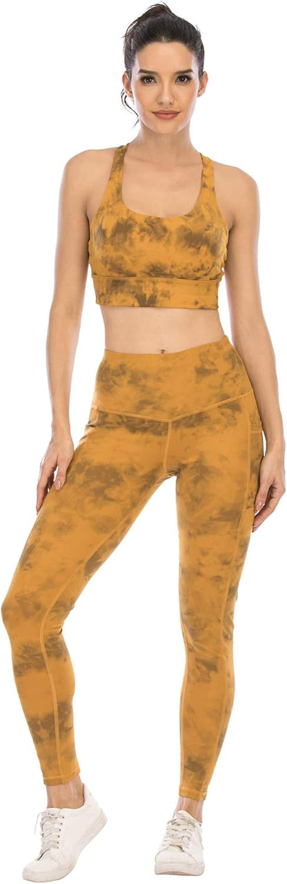Leggings with Pockets for Women, High Waisted Tummy Control Workout Yoga Pants