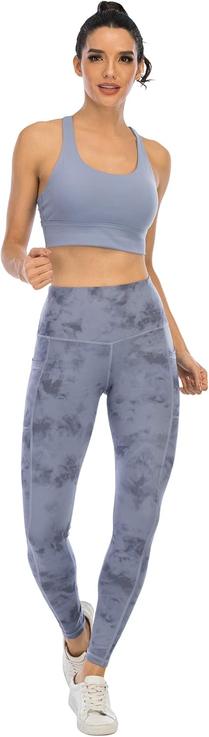 Leggings with Pockets for Women, High Waisted Tummy Control Workout Yoga Pants