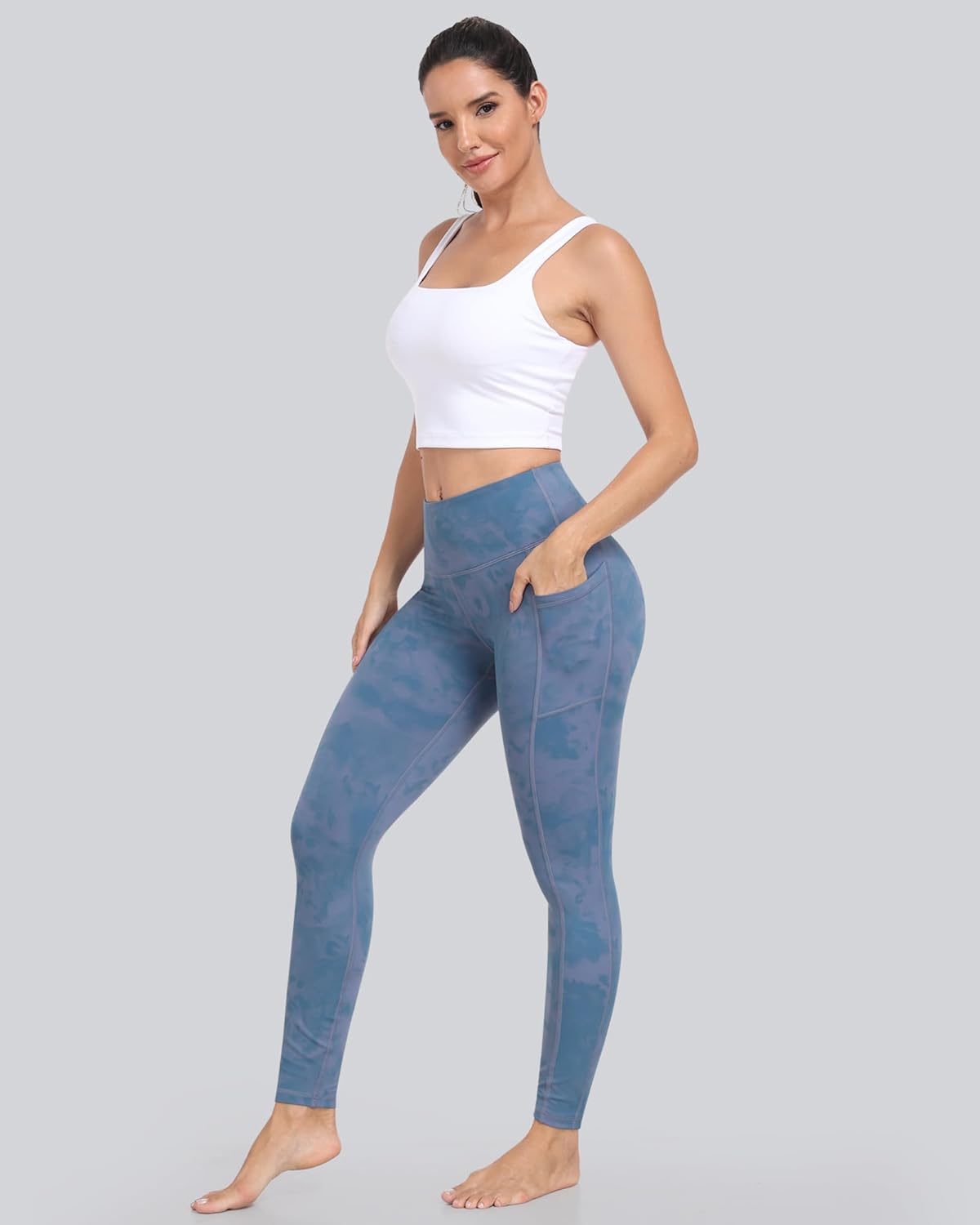 Leggings with Pockets for Women, High Waisted Tummy Control Workout Yoga Pants