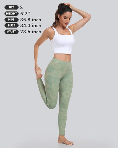 Leggings with Pockets for Women, High Waisted Tummy Control Workout Yoga Pants